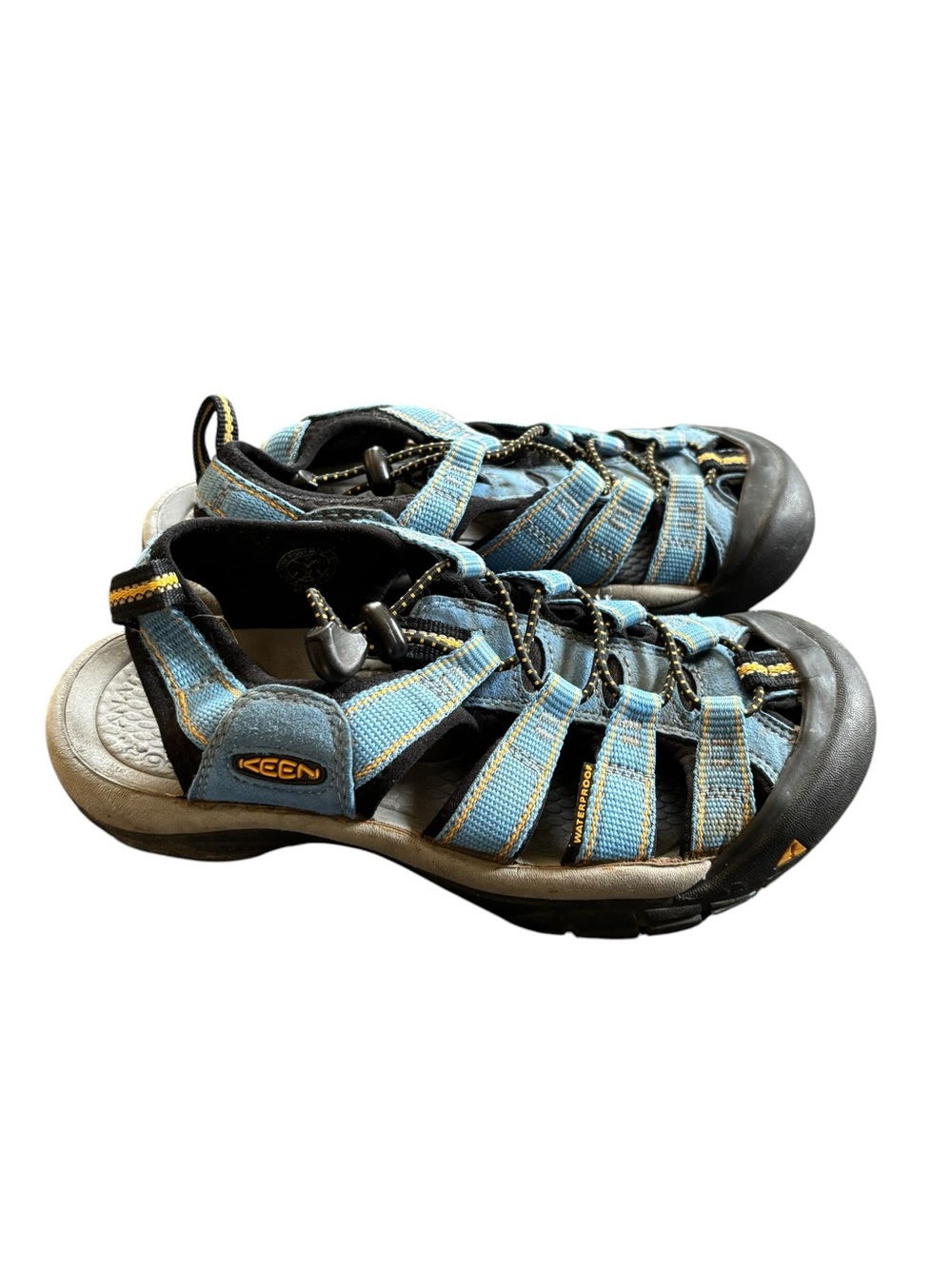 KEEN Women's Newport H2 Water Sandal Sz 6 Toe Protection Blue Black Waterproof